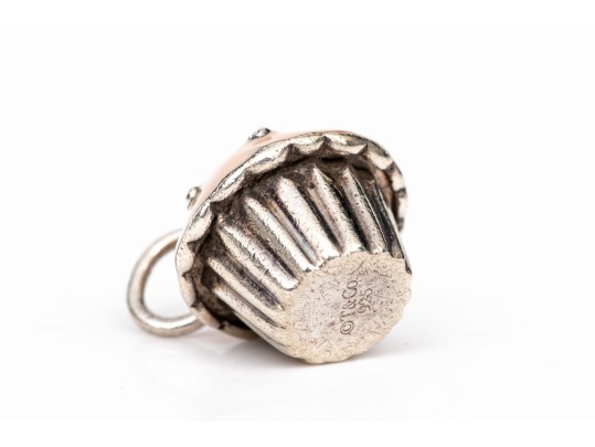 Tiffany & Co. Sterling Silver Sweet Pink Enamel Cupcake Charm