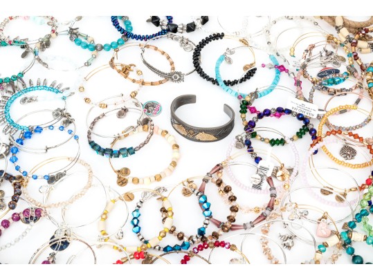 Alex + Ani Extensive Collection Of Vintage 66 And Infused With Energy Bracelets