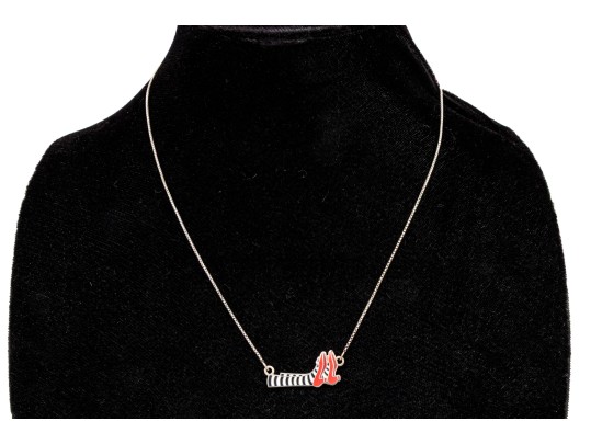 Alex + Ani Sterling Silver Wicked Witch Of The West Ruby Slippers Pendant
