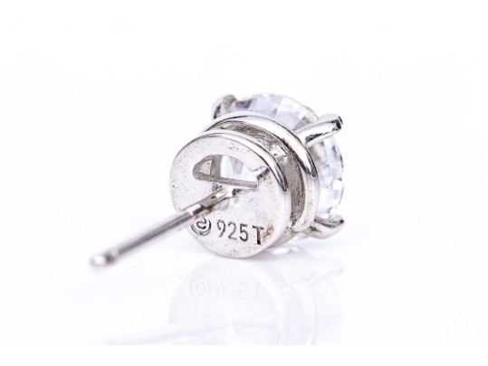 Sterling Silver Collection Of Four Pairs Of Stud Style Earrings