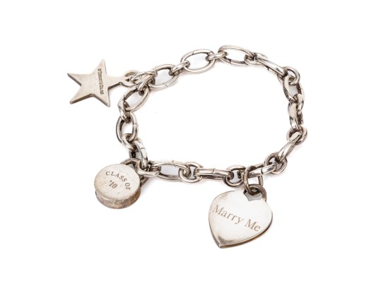 Tiffany & Co. Sterling Silver Amazing Convertible Charm Link Style Bracelet