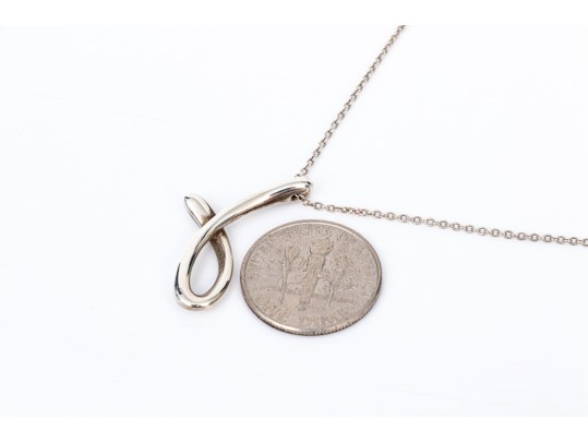 Tiffany & Co. Sterling Silver Elsa Peretti Large Script 