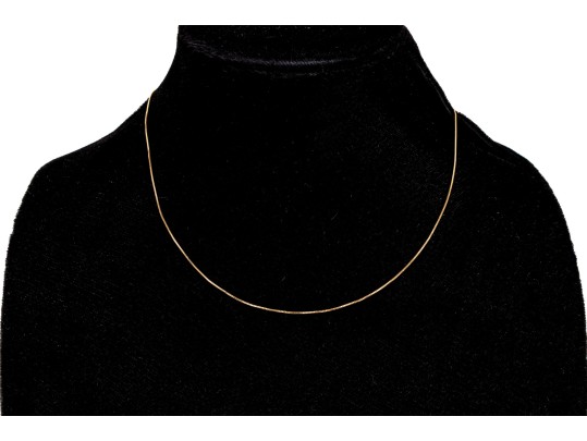 14k Yellow Gold Simple Fine Box Style Chain