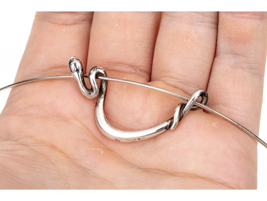 Tiffany & Co. Sterling Silver Elsa Peretti Fabulous Snake Pendant, On Choker