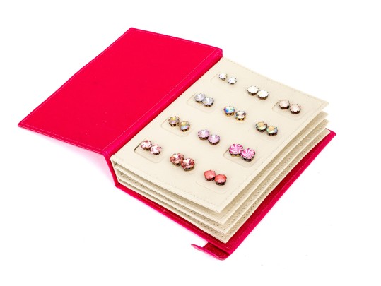 Collection Of Colorful Costume Jewelry Stud Earrings Set With Sterling Silver Posts