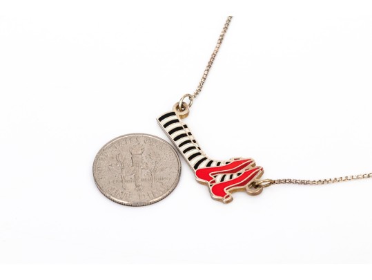 Alex + Ani Sterling Silver Wicked Witch Of The West Ruby Slippers Pendant
