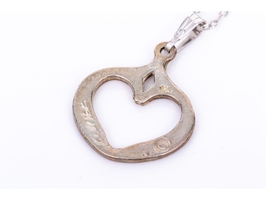 Collection Of Sterling Silver Heart Motif Pendants Plus One Heart Scatter Pin