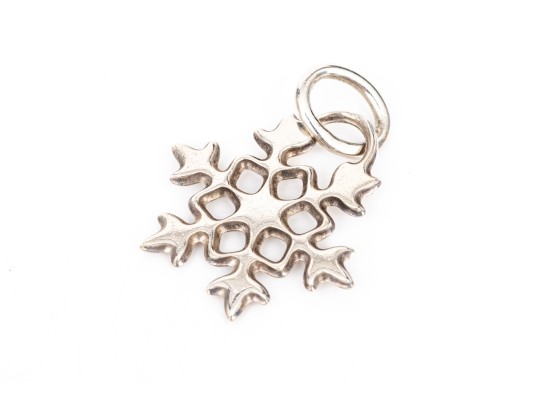 Tiffany & Co. Sterling Silver High Polished Snowflake Charm