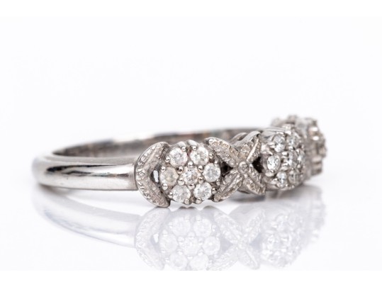 18k White Gold Pave Diamond Set 