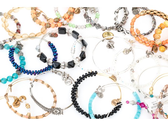 Alex + Ani Extensive Collection Of Vintage 66 And Infused With Energy Bracelets