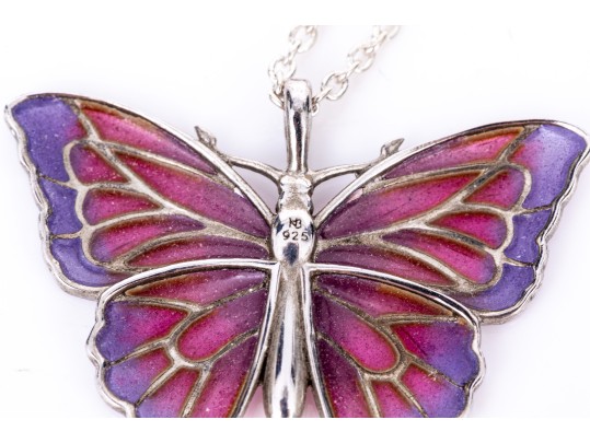 Collection Of Four Sterling Silver Whimsical Necklaces, Including A Shamrock, On Chains