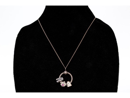 Pandora Sterling Silver Charm Bracelet And Charm Necklace, Including Rare Maple Leaf And Snowflake