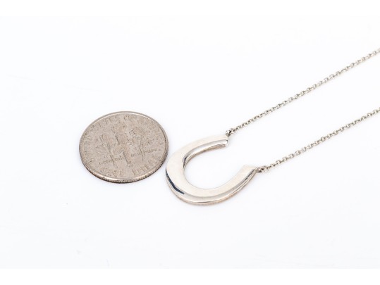 Tiffany & Co. Sterling Silver Lucky Horseshoe Centered Necklace