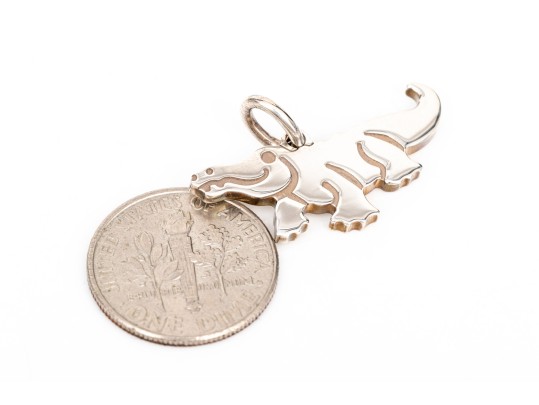 Tiffany & Co. Sterling Silver Fun High Polished Flat Alligator Form Charm