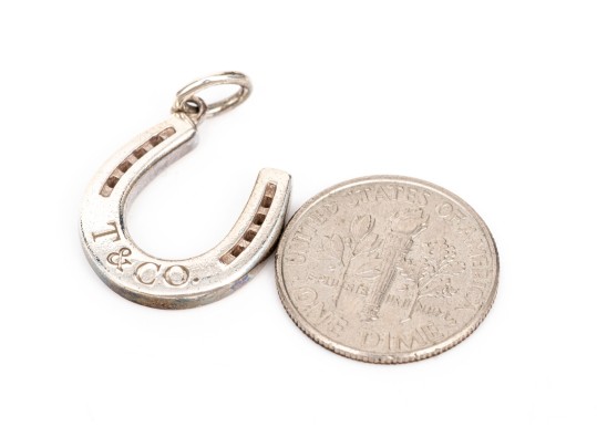 Tiffany & Co. Sterling Silver Patterned Lucky Horseshoe Charm