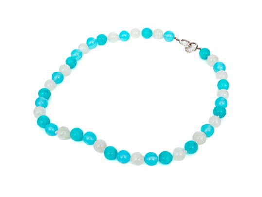 Tiffany & Co. Sterling Silver Paloma Picasso Stunning Blue Amazonite And White Chalcedony Beads