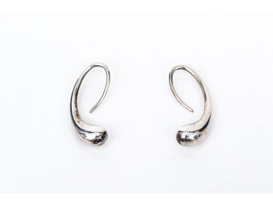 Tiffany & Co. Sterling Silver Elsa Peretti Striking Teardrop Earrings