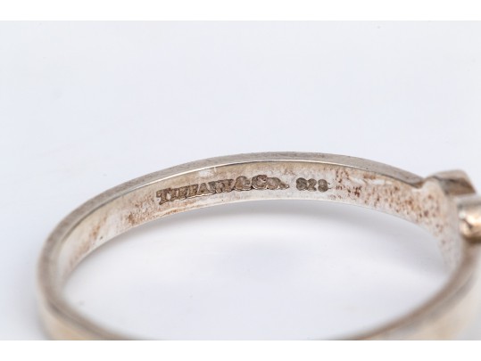 Tiffany & Co. Sterling Silver Paloma Picasso Simple Heart Motif Ring, Size 7.5