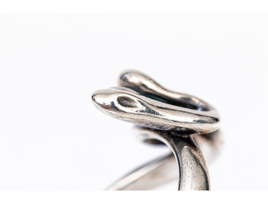 Tiffany & Co. Sterling Silver Elsa Peretti Fabulous Snake Ring, Size 7