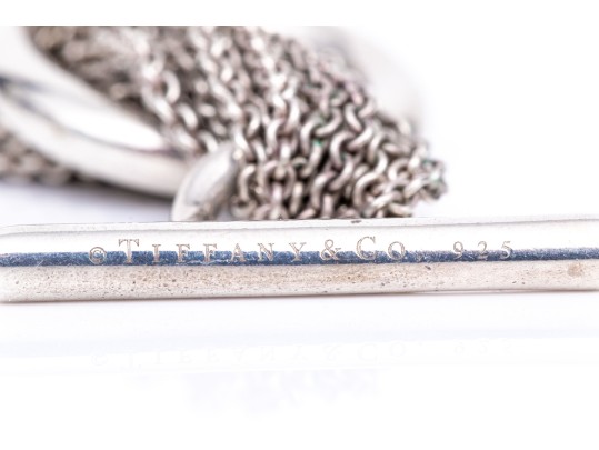 Tiffany & Co. Sterling Silver Chunky Multi Strand Curb Link Open Heart Choker