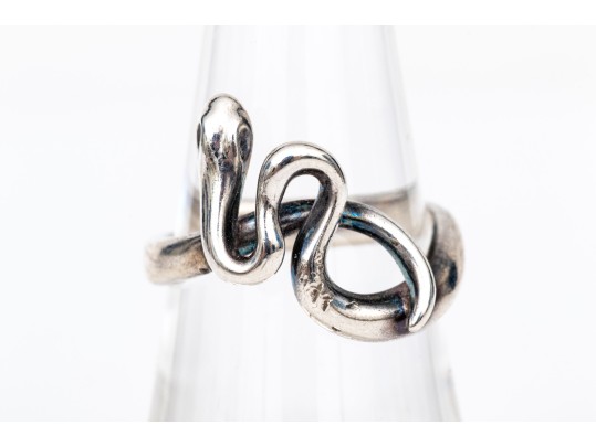 Tiffany & Co. Sterling Silver Elsa Peretti Fabulous Snake Ring, Size 7