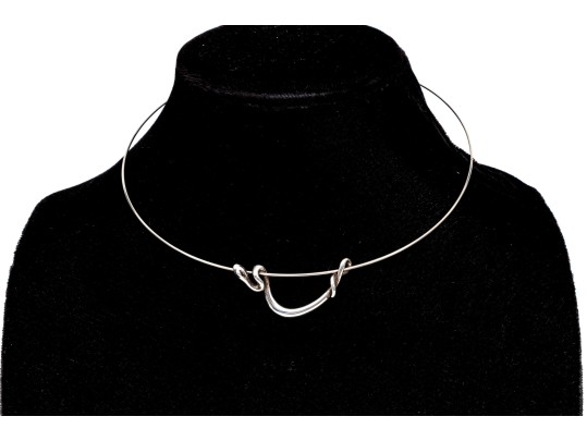 Tiffany & Co. Sterling Silver Elsa Peretti Fabulous Snake Pendant, On Choker