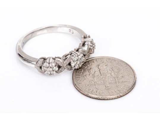 18k White Gold Pave Diamond Set 