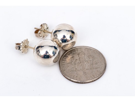 Tiffany & Co. Sterling Silver Classic 10mm Silver Ball Stud Earrings