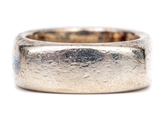 Tiffany & Co. Sterling Silver Contemporary 7.5 Mm Wide Cushion Shaped Band Ring, Size 7