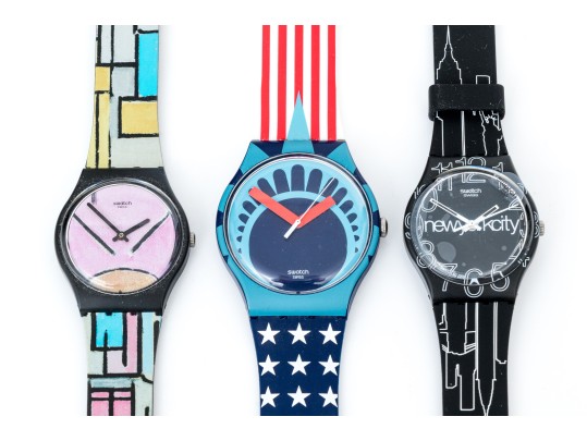 Swatch Trio Of New York City Themed Watches