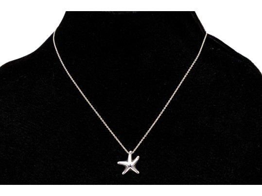 Tiffany & Co. Sterling Silver Elsa Peretti Starfish Pendant, With Chain