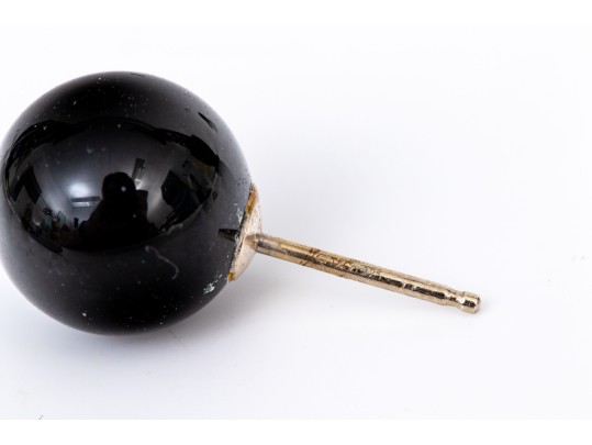 Tiffany & Co. Sterling Silver Classic 10mm Black Onyx Ball Stud Earrings