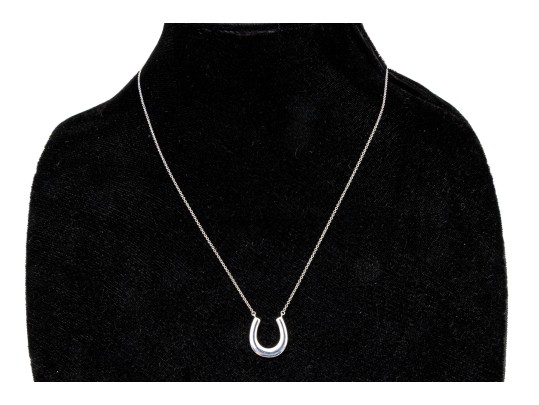 Tiffany & Co. Sterling Silver Lucky Horseshoe Centered Necklace