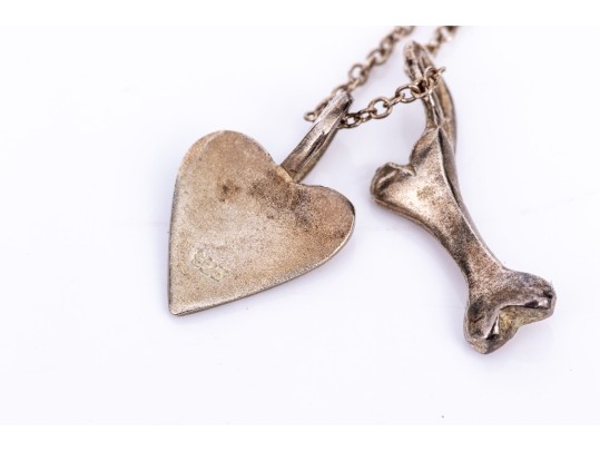 Collection Of Sterling Silver Inspirational Message Charms And Pendants, Including Be U, On Chains