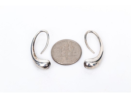 Tiffany & Co. Sterling Silver Elsa Peretti Striking Teardrop Earrings