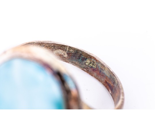Sterling Silver Collection Of Light Blue Larimar Stone Jewelry