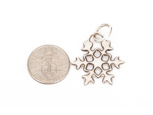 Tiffany & Co. Sterling Silver High Polished Snowflake Charm