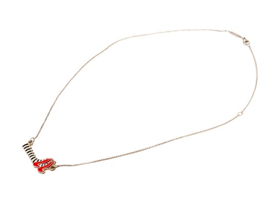 Alex + Ani Sterling Silver Wicked Witch Of The West Ruby Slippers Pendant