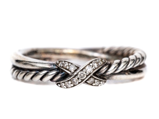 David Yurman Sterling Silver And Diamond 