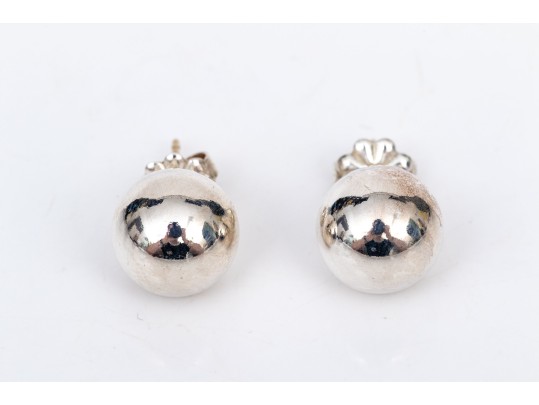 Tiffany & Co. Sterling Silver Classic 10mm Silver Ball Stud Earrings