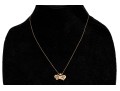 10k Yellow Gold Delicate Heart Motif Inspirational Charm Necklace, 
