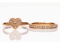 Swarovski Collection Of Six Rings, Rose, White And Yellow Tones, Sizes 5 3/4 To 7