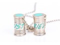 Tiffany & Co. Sterling Silver Unusual Tiffany Blue Enamel 
