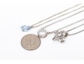 Sterling Silver Collection Of Three Cz And Crystal Set Necklaces On Chains