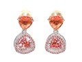 Swarovski Trillion Crystal Halo Drop Pendant Earrings, With Box