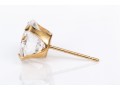 14k Yellow Gold 8mm CZ Solitaire Stud Earrings