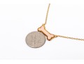 Sterling Silver Rose Vermeil White Opal Doublet Set Dogbone Motif Necklace On Chain
