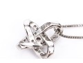 Sterling Silver Collection Of Three Cz And Crystal Set Necklaces On Chains
