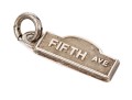 Tiffany & Co. Sterling Silver Iconic Fifth Avenue NYC Street Sign Charm