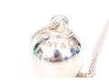 Tiffany & Co. Sterling Silver Striking HardWear 19mm Ball Pendant On Opera Length Chain, With Box